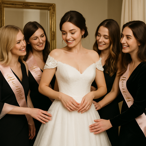 photographic classy hen party trying on the dress-1-1